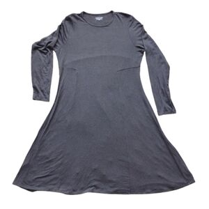 Eileen Fisher Dark Brown A-Line Dress – Lightweight Spring Layer, Medium